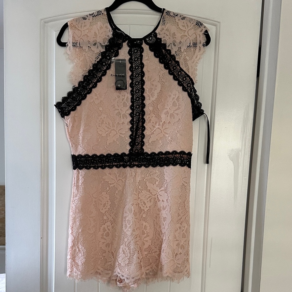 Bebe Lace Top with Black Accents 10